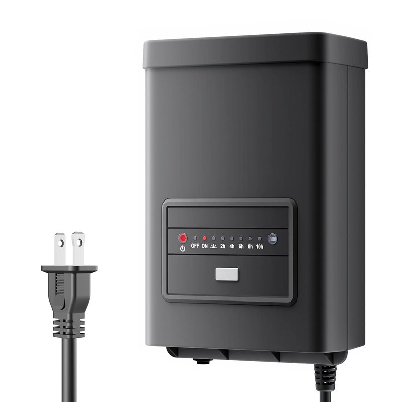 BN-LINK 200W Low Voltage Landscape Transformer with Timer and Dusk-to-Dawn Sensor, 125V AC to 12V/14V AC Converter with Short Circuit Protection, Weatherproof for Outdoor LED and Landscape Lighting - Image 1
